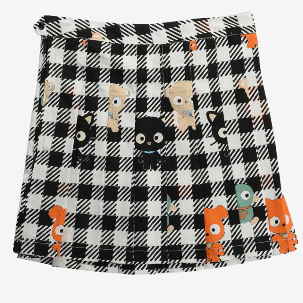 Dumbgood Chococat Plaid Mini Pleated Skirt XS Sanrio